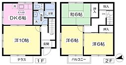 サンテラス港南Ｃ 1階4DKの間取り
