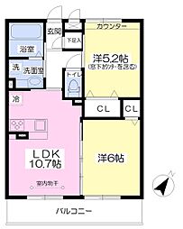 間取図画像 2LDK