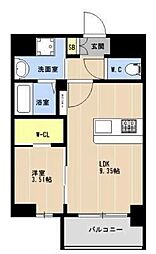 沖縄都市モノレール 県庁前駅 徒歩7分の賃貸マンション 8階1LDKの間取り