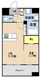 沖縄都市モノレール 美栄橋駅 徒歩9分の賃貸マンション 3階1LDKの間取り