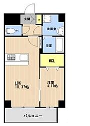 沖縄都市モノレール 美栄橋駅 徒歩6分の賃貸マンション 8階1LDKの間取り