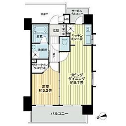 沖縄都市モノレール 旭橋駅 徒歩4分の賃貸マンション 9階1LDKの間取り