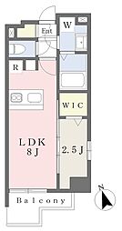 ＣＡＳＡ　ＶＩＳＴＡ　　ＡＳＡＴＯ 2階1LDKの間取り