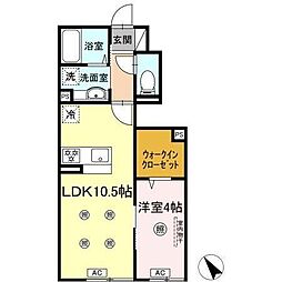 沖縄都市モノレール 赤嶺駅 徒歩19分の賃貸アパート 1階1LDKの間取り