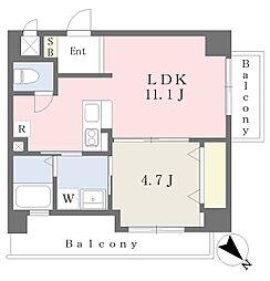 RENAISSANCE 1LDKの間取図画像