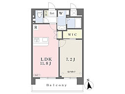 グリシーナ　ミクテ 302 3階1LDKの間取り
