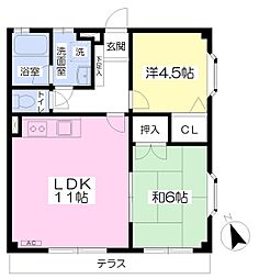 ブライズMY 2LDKの間取図画像