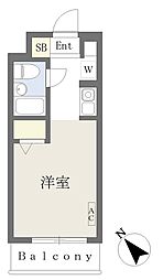 モナークマンション溝の口3 ワンルームの間取図画像