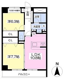 ラフィーネヴィスタ 2LDKの間取図画像