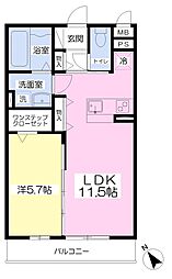 グランシャリオ宮崎台 1LDKの間取図画像