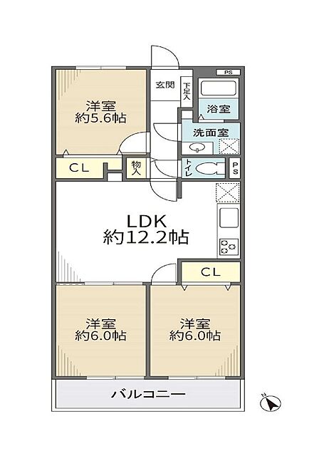 64.80m2の3LDKです♪