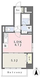 ＹＳＡ清澄白河 2階1LDKの間取り