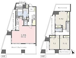 ディアパーク葛西 3LDKの間取図画像