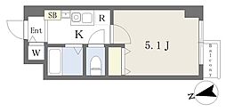 セントラルハイム清澄 ワンルームの間取図画像
