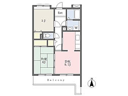 コーポレート東葛西第二 2DKの間取図画像