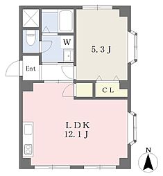 コヒハイツ 1LDKの間取図画像