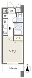 トキワSTビル 1Kの間取図画像