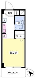 コアフォーレストメビウス ワンルームの間取図画像