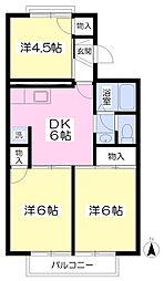 セジュールA 3DKの間取図画像