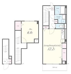 ホヌ　オハマ 2階1LDKの間取り