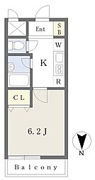 サンパティーク日本橋三越前 1Kの間取図画像