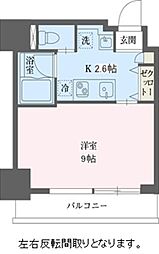 リーフコンフォート赤羽 1Kの間取図画像
