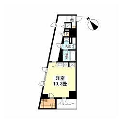 TKフラッツ渋谷 ワンルームの間取図画像