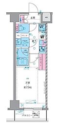 ジェノヴィア南千住5スカイガーデン 1Kの間取図画像
