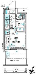 コムレジ赤羽 ワンルームの間取図画像
