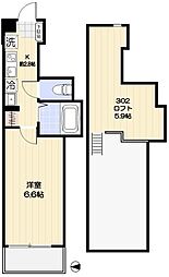 ハレクレア 1Kの間取図画像