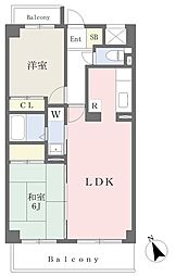 エストマール川名 3階2LDKの間取り