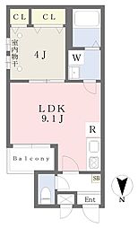 Ｃｈｅｒｉｍ柴田 3階1LDKの間取り