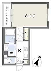 コスモナーレ一社 1Kの間取図画像