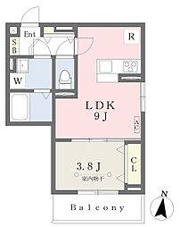 GRANDD-room天白相川 1LDKの間取図画像
