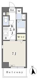プレイズシード葵 1Kの間取図画像