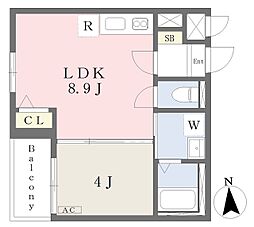グランドネスト 1LDKの間取図画像