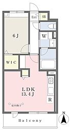 Residencede白金 1LDKの間取図画像