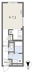 GRANZ大曽根 ワンルームの間取図画像