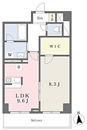 RicoEtoileMidorigaoka 1LDKの間取図画像