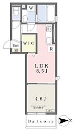 シトロンガーデン 1LDKの間取図画像
