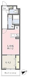 MISTRAL神田 1LDKの間取図画像