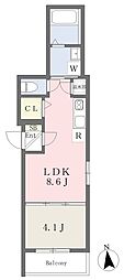 URBANSEA 1LDKの間取図画像