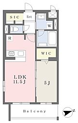 LEMIZE手柄 1LDKの間取図画像