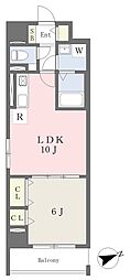 MISTRAL栗山町 1LDKの間取図画像