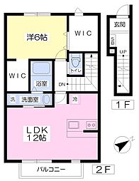 アパート 1LDKの間取図画像