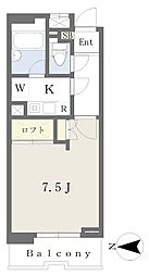 リエス仙台幸町 6階1Kの間取り