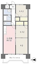 リエス榴岡公園 8階3LDKの間取り