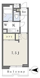 リエス仙台幸町 1Kの間取図画像