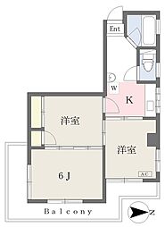 JSK上杉ビル 3Kの間取図画像