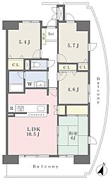 バンベール宮城野 4LDKの間取図画像